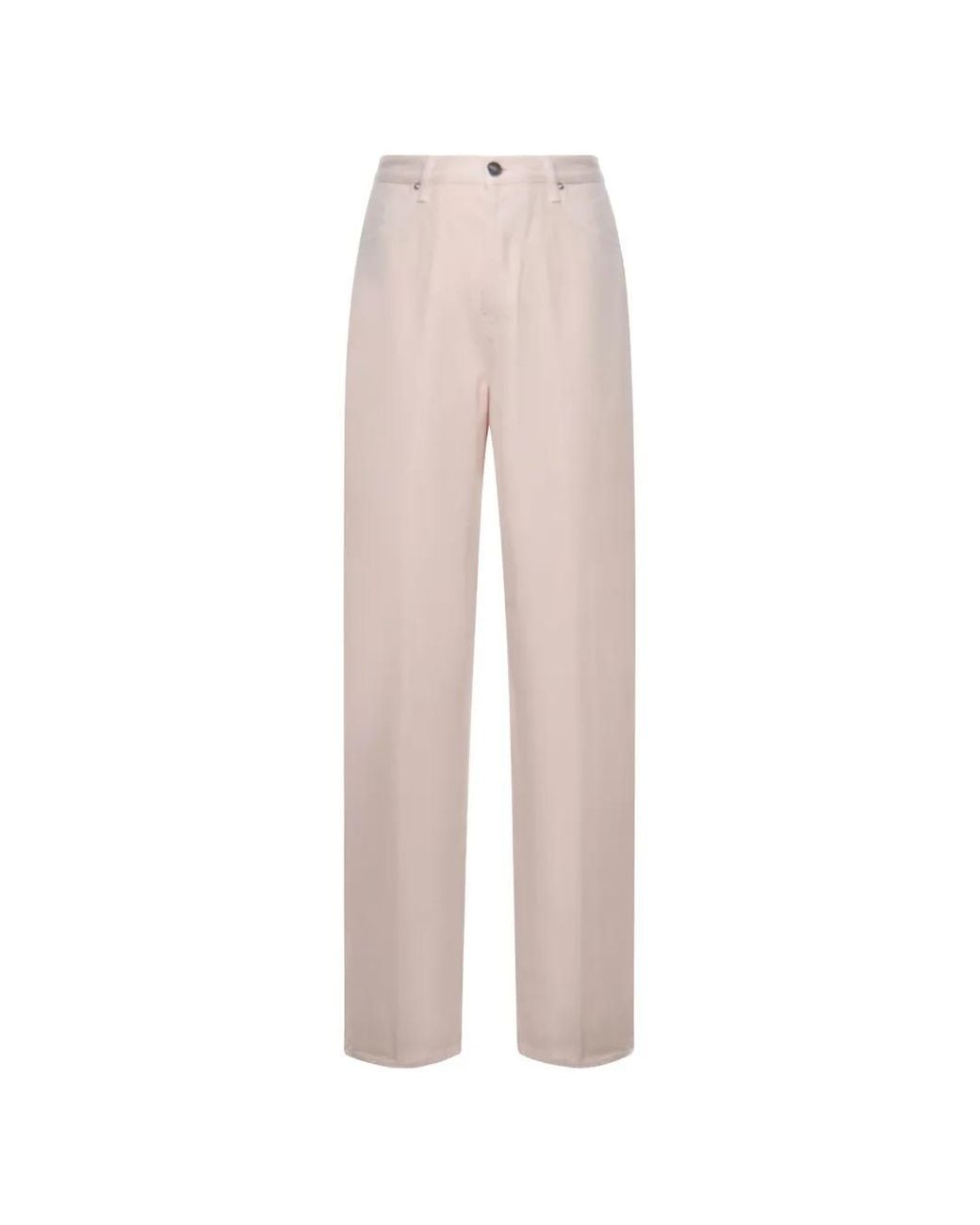 Dondup White Wide-Leg Jeans