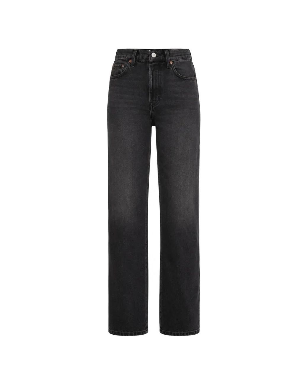 Levi's Black Ribcage Straight-Leg Jeans