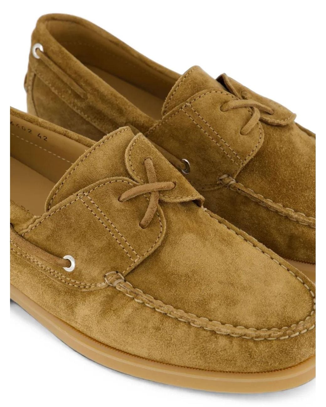 Atelier Verdi Brown Suede Boat Shoes for men