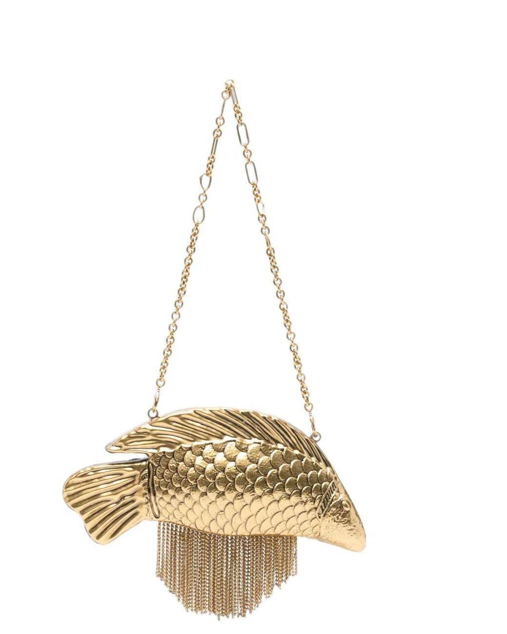 Cult Gaia Natural Neemo Fish-Shaped Clutch Bag
