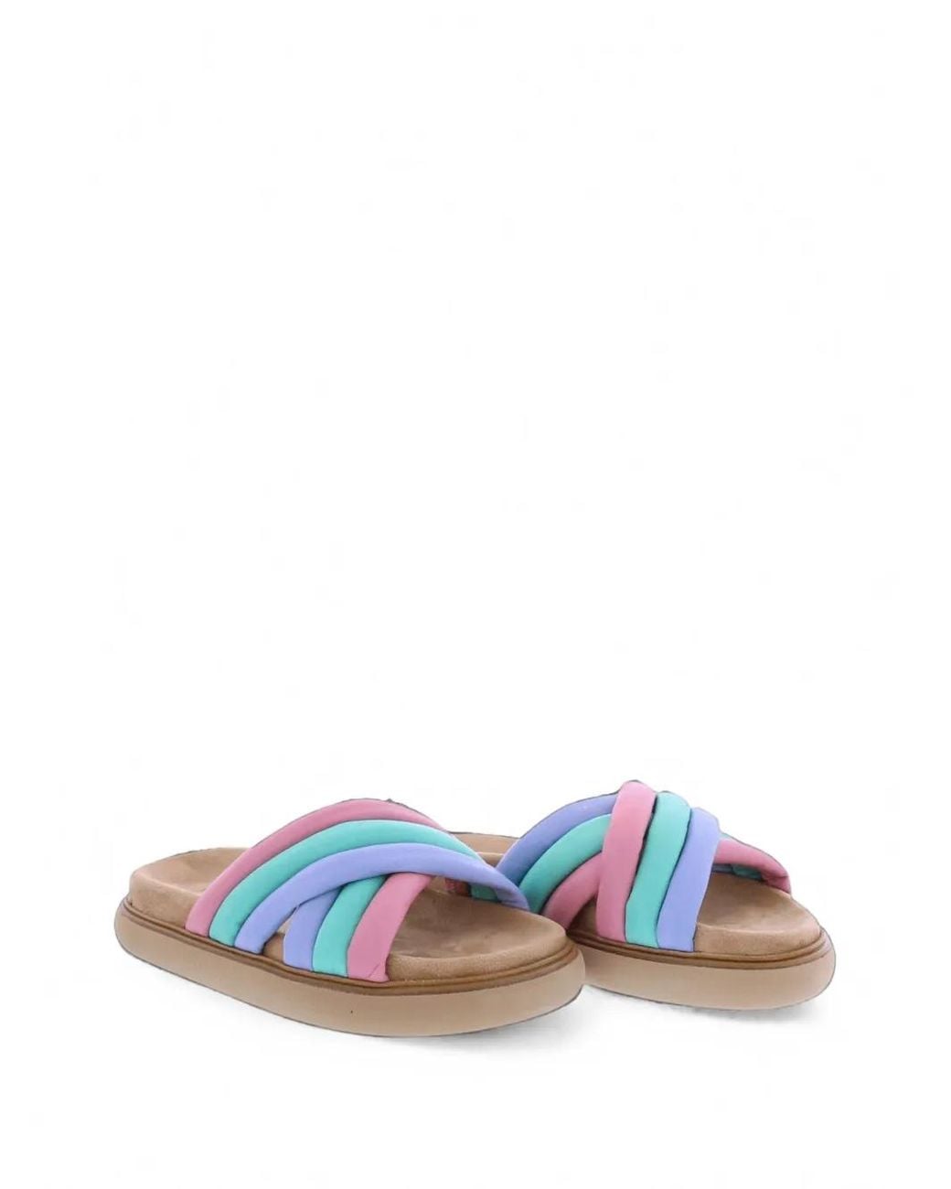 Inuovo Blue Padded Crossover Sandals