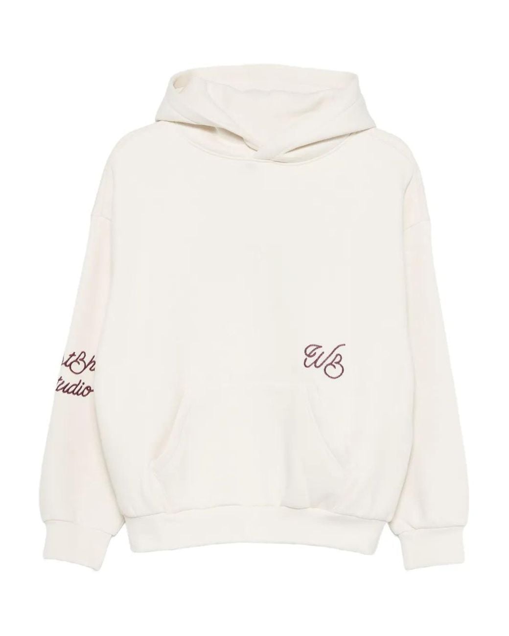 WRSTBHVR White Logo-Embroidered Hoodie