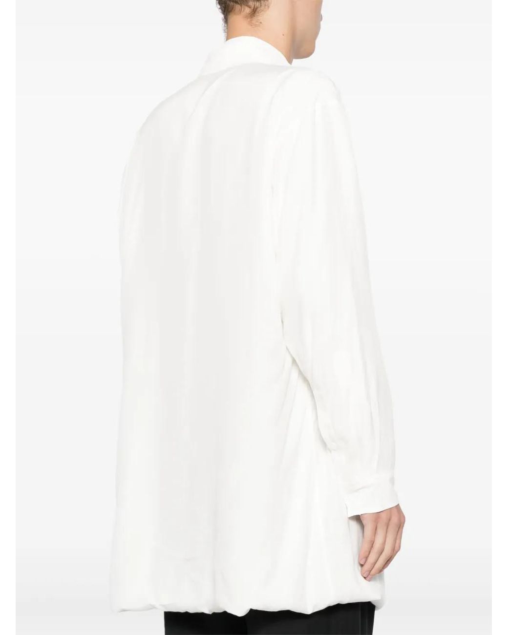 Yohji Yamamoto White Double-Layered Shirt for men