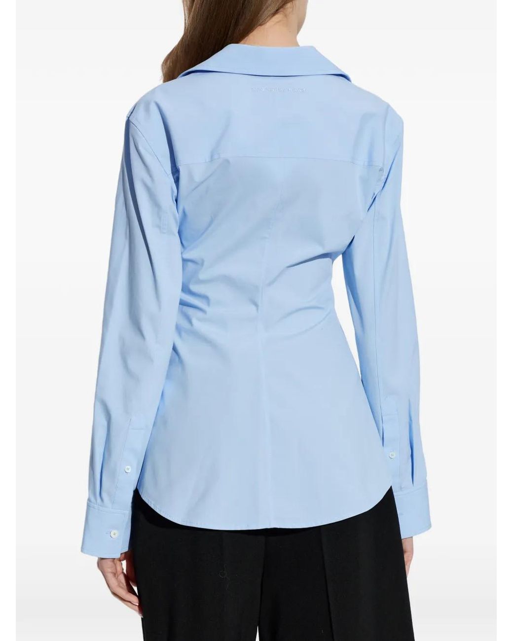 Alexander Wang Blue Gathered Bust Shirt