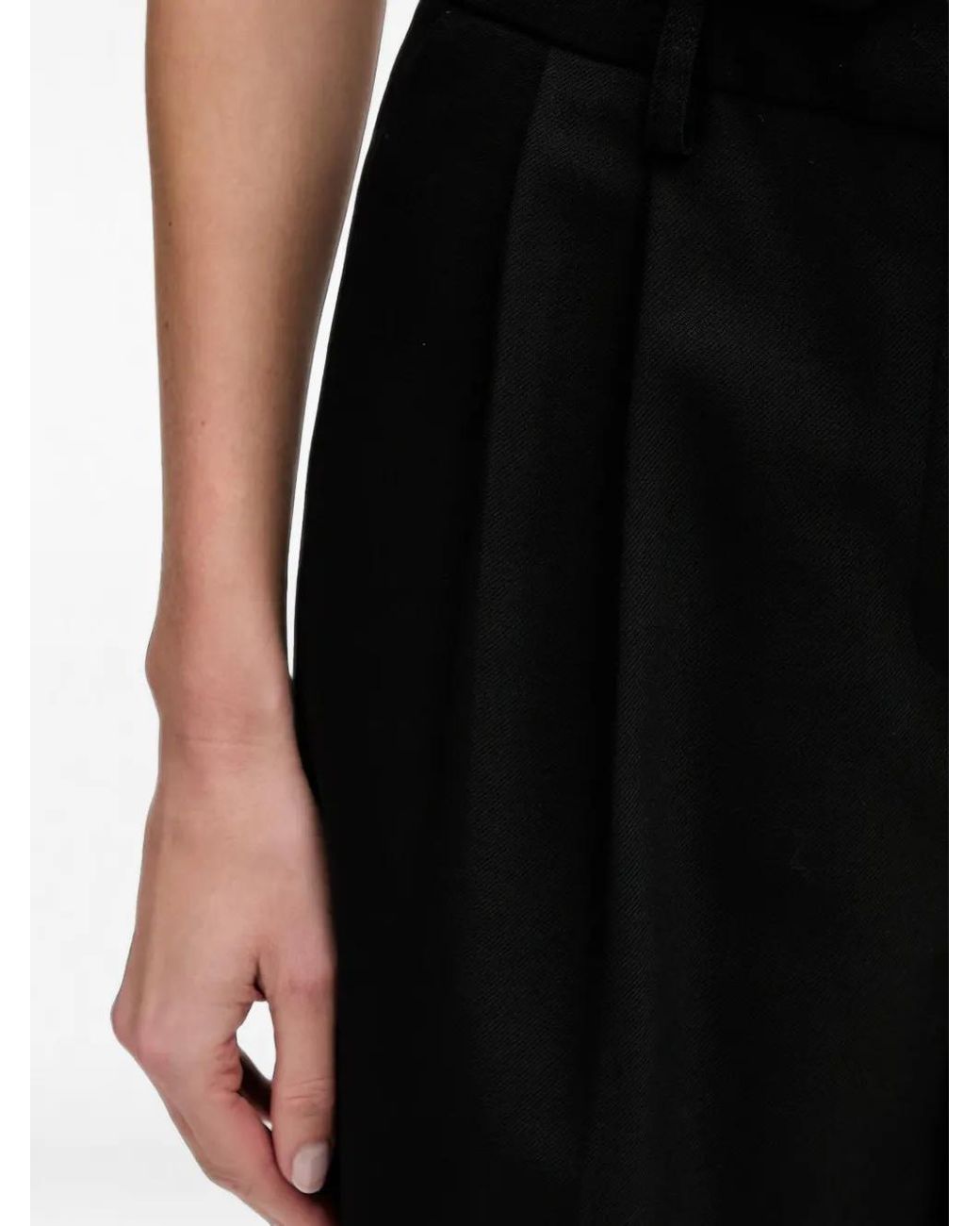 Morgan Black Wide-Leg Tailored Trousers