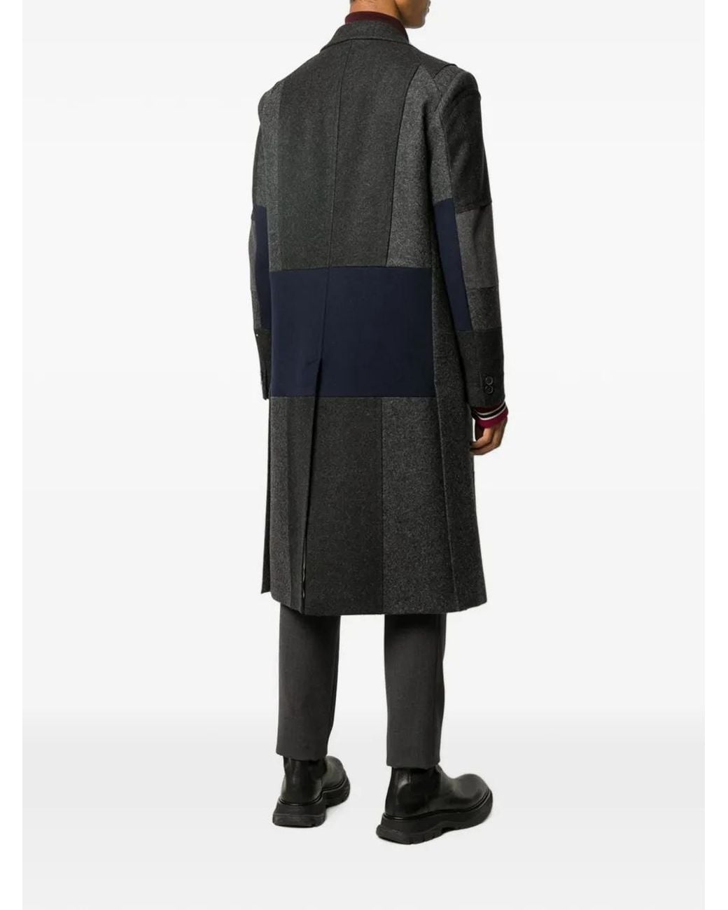 Valentino Garavani Black Patchwork Re-Sew Coat for men