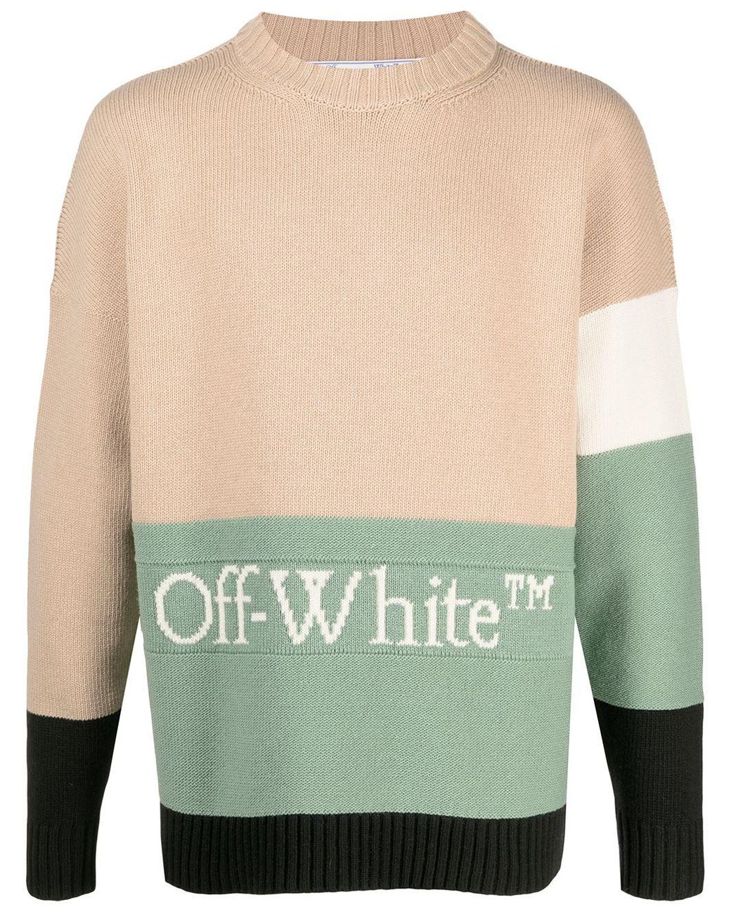 off white crew neck jumper
