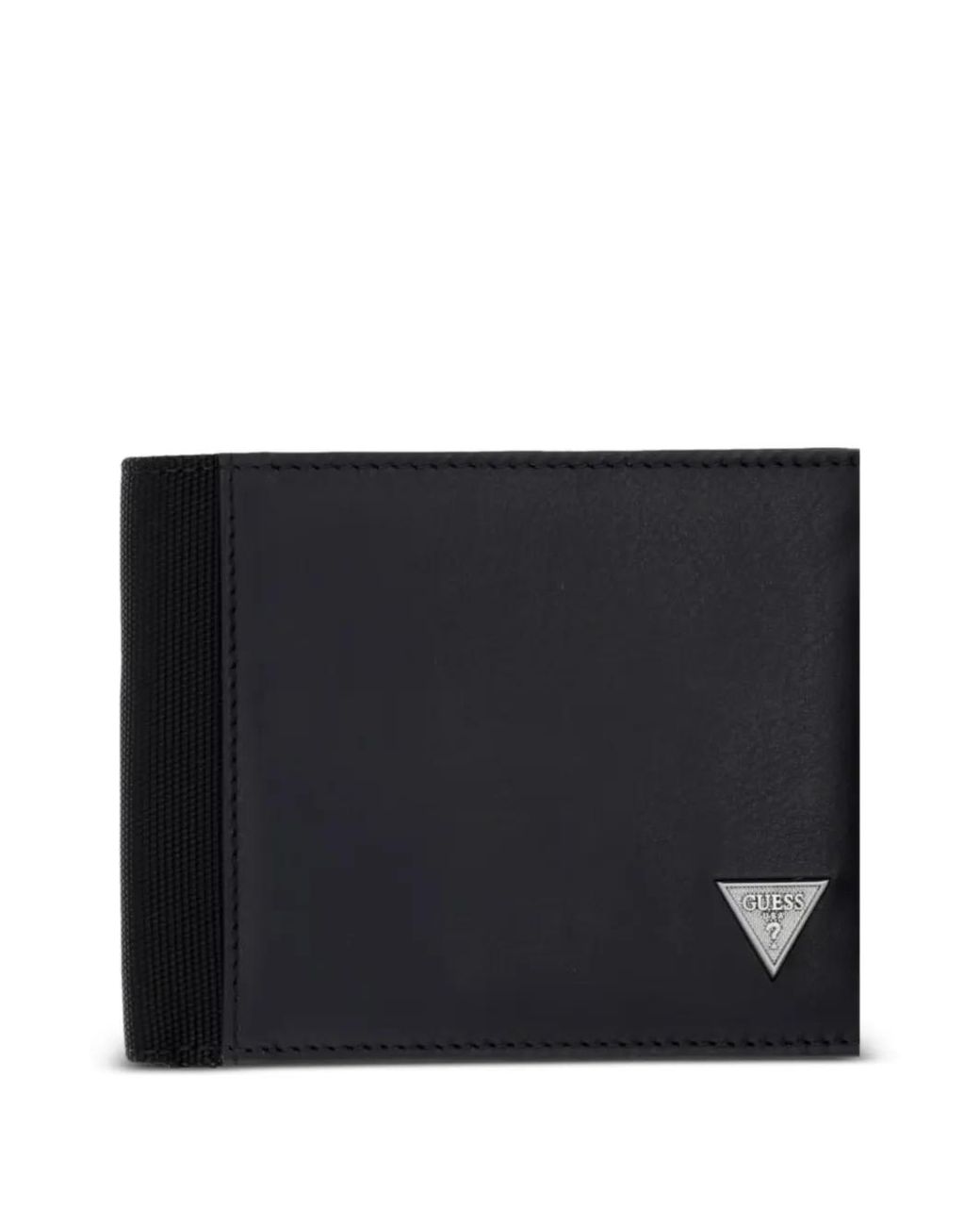 Guess Black Berna Logo-Plaque Bifold Wallet for men