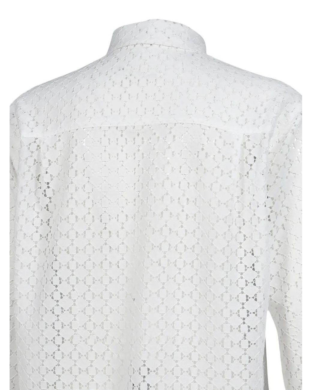 Post Archive Faction PAF White Diamond-Cut Shirt for men