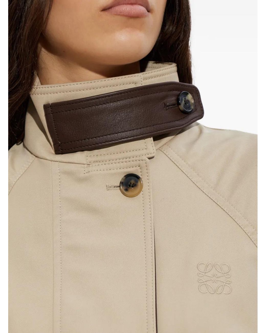 Loewe Natural Veste En Coton À Boutonnière