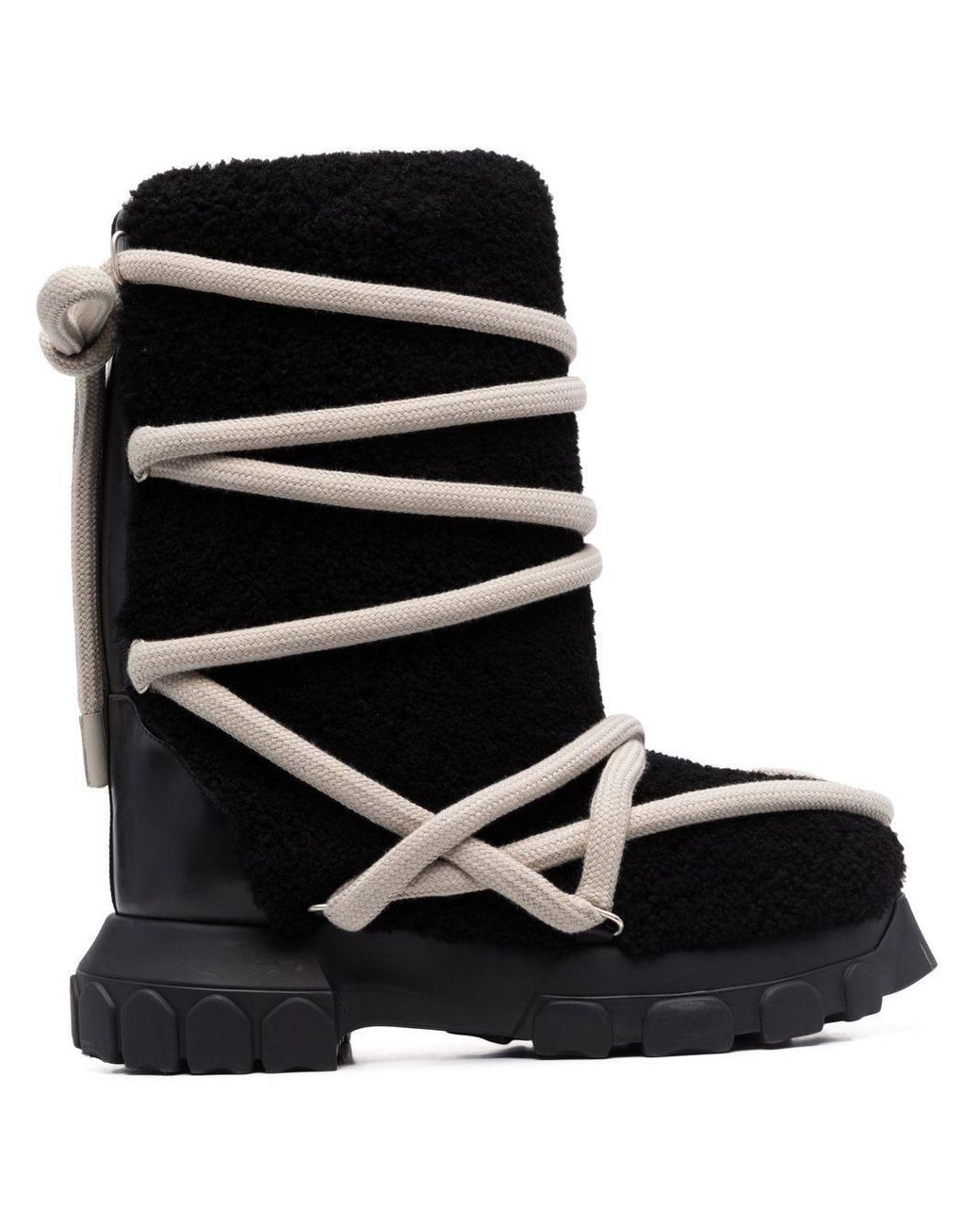 Rick Owens Tractor Lace-up Detailed Boots in Black for Men | Lyst
