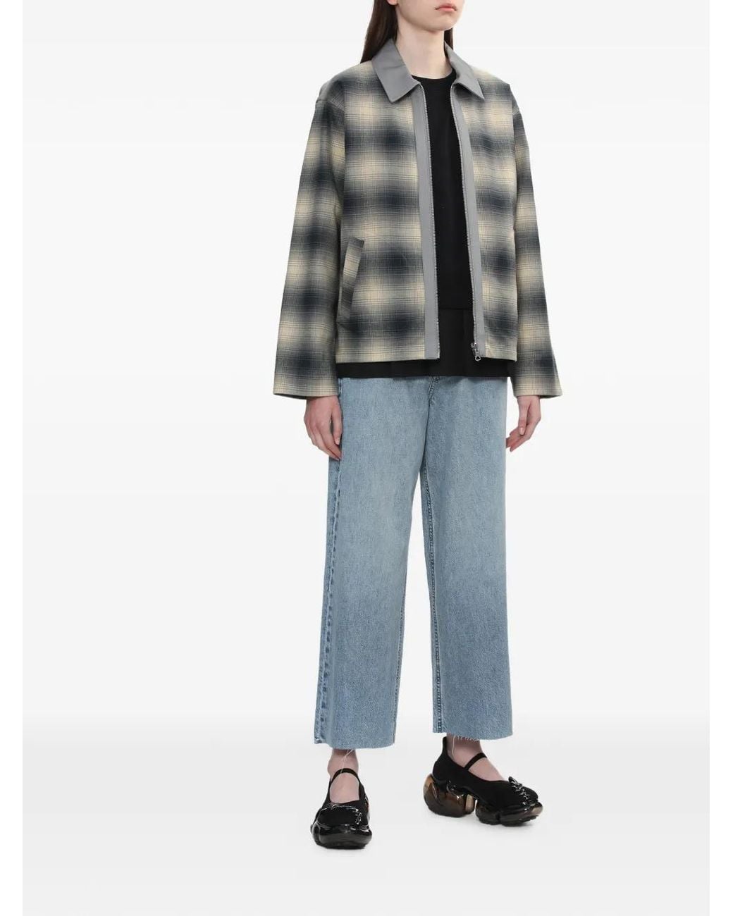Rag & Bone Gray Reversible Plaid Jacket