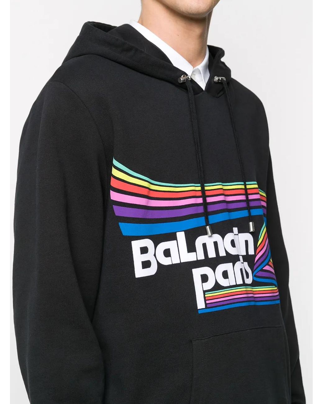 Balmain Gray Sweaters Black for men