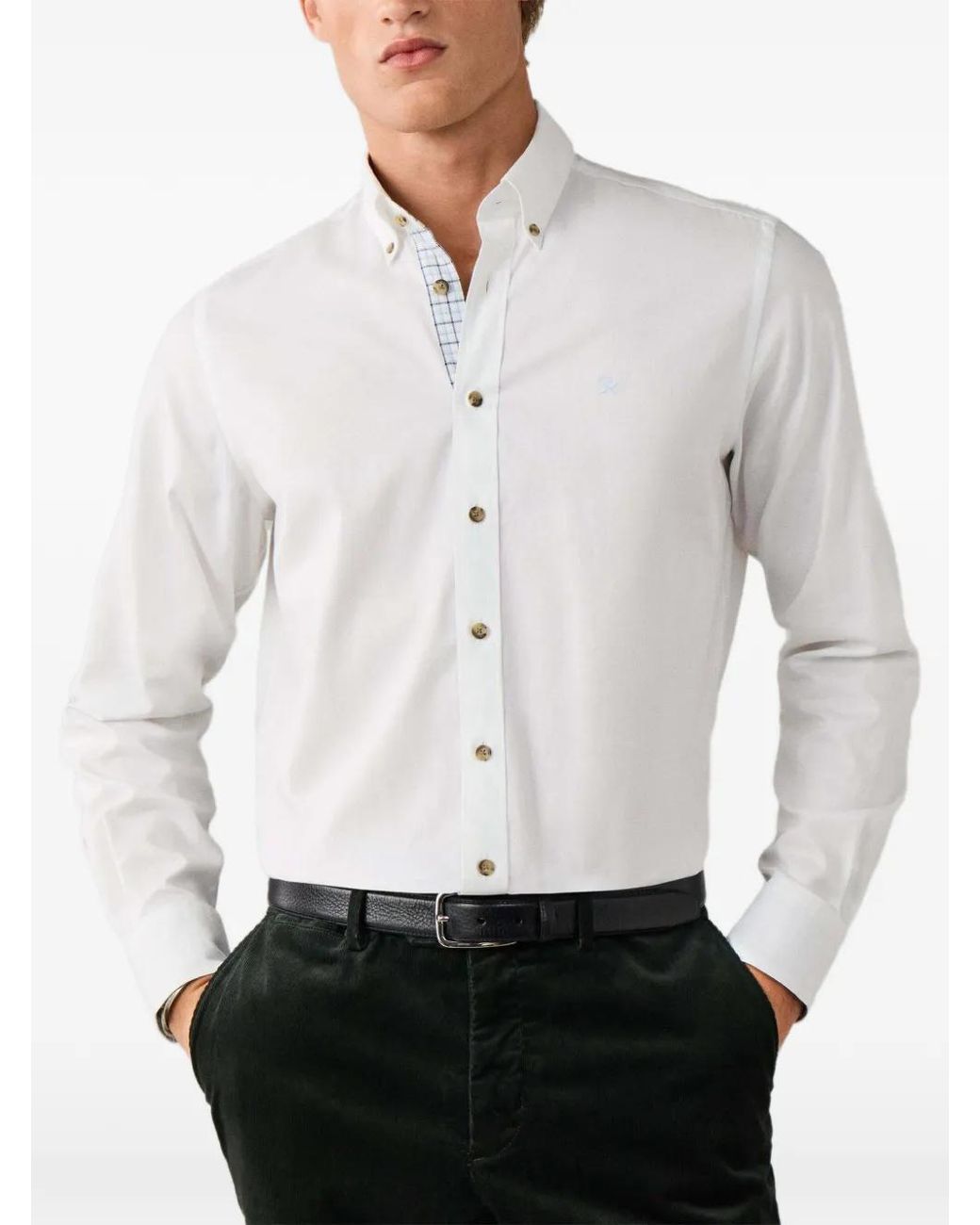 Camisa Brompton Con Botones Hackett de hombre de color White
