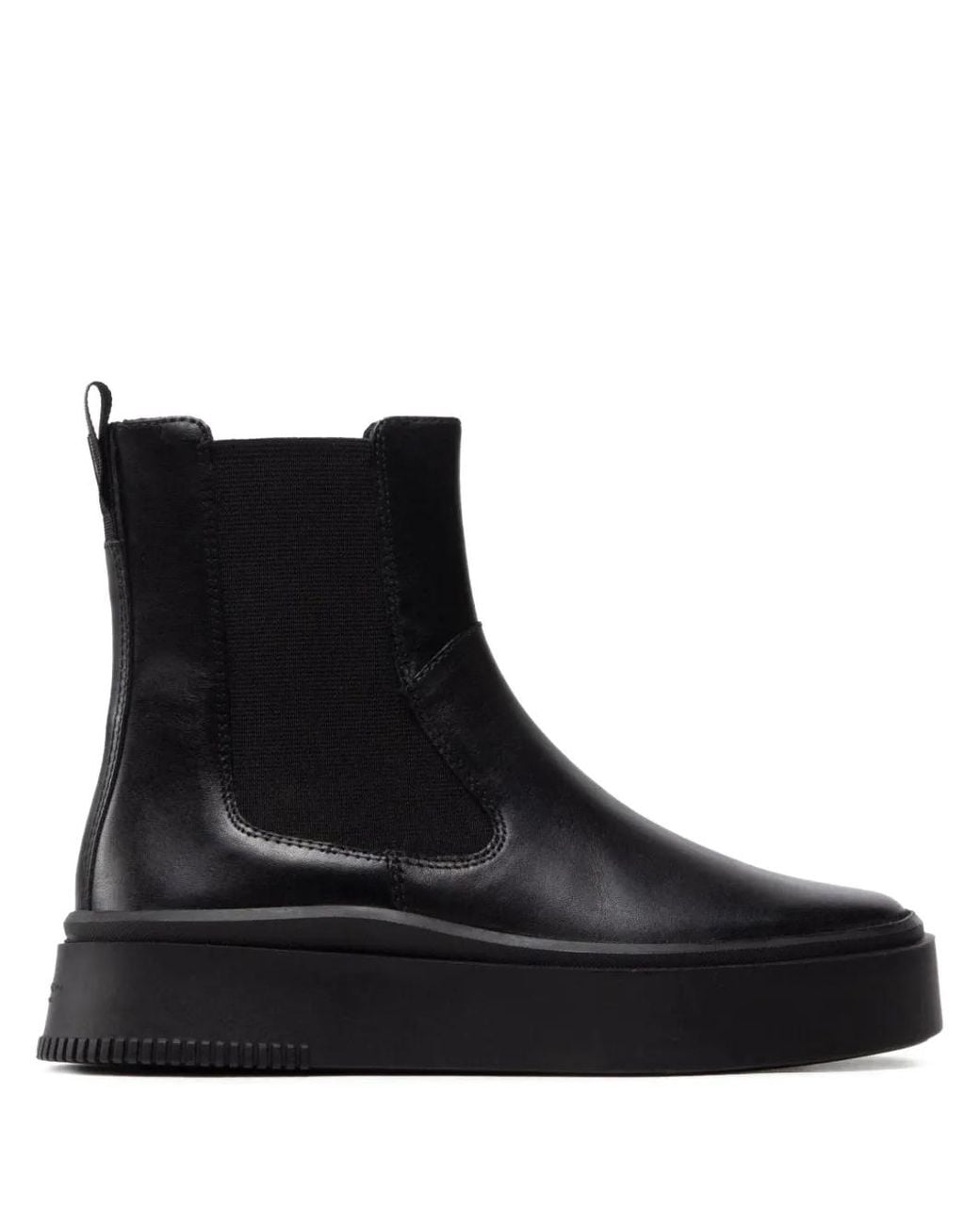 Vagabond Black Stacy Elastic-Panel Platform Boots