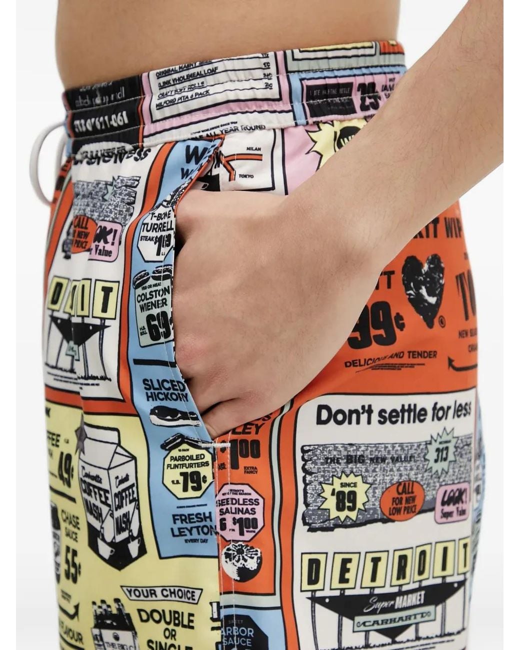 Carhartt Orange Graphic-Print Swim Shorts for men
