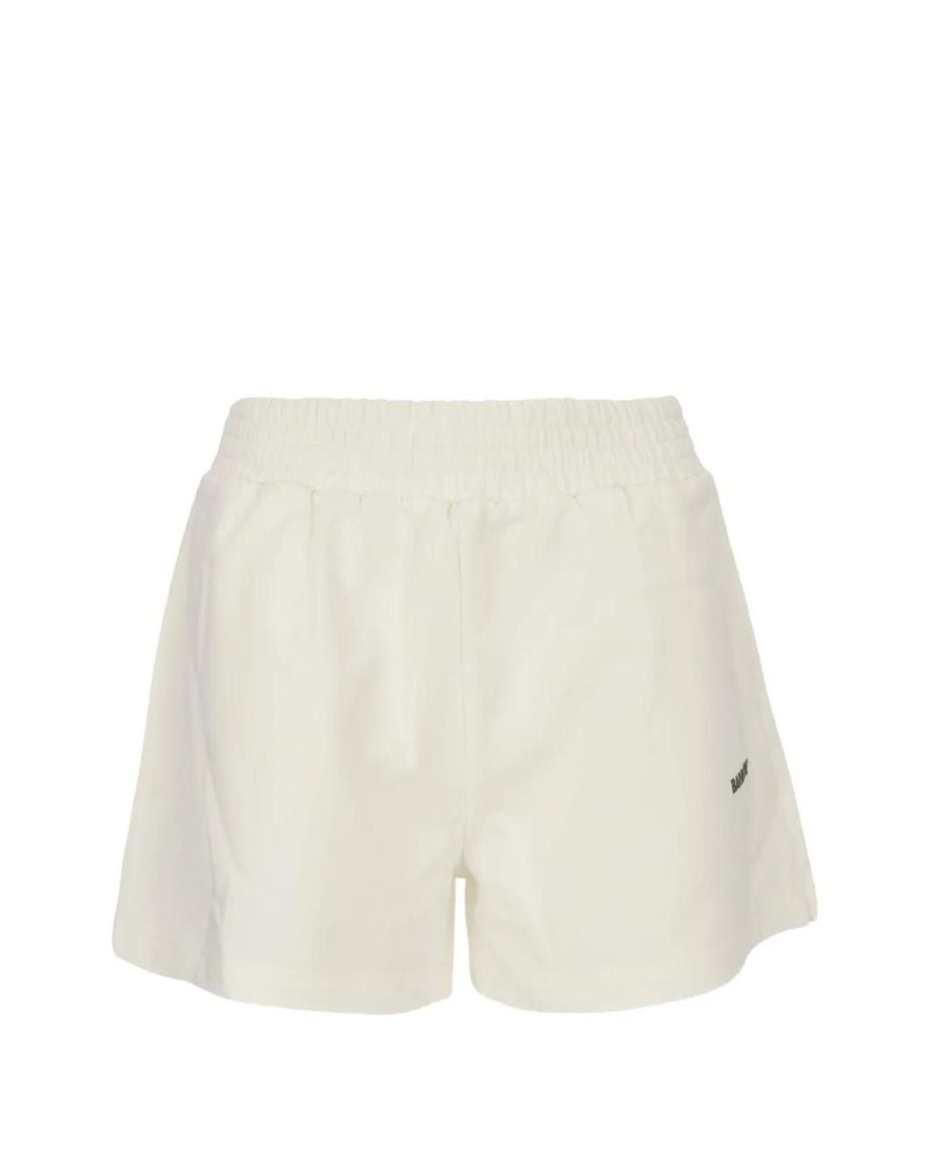 Barrow White Logo-Print Elasticated Shorts