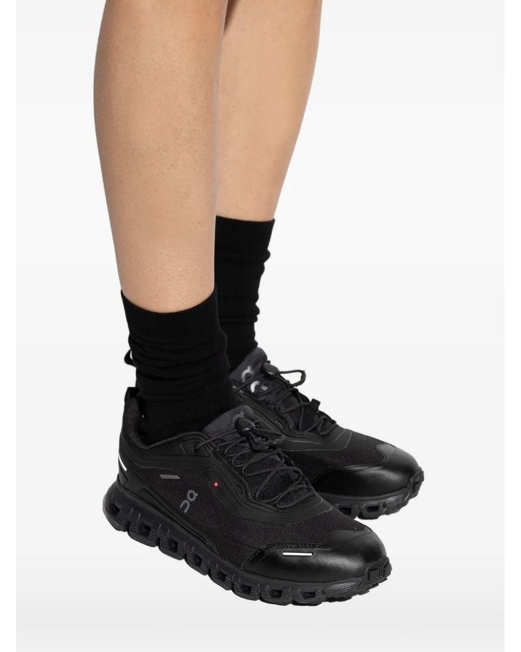 On Shoes Black Cloud 6 Geo Waterproof Sneakers