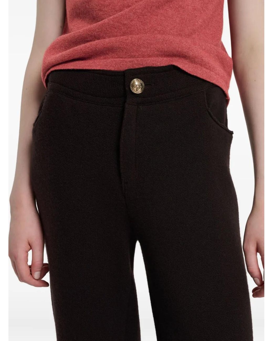 Barrie Brown Cashmere Knit Trousers
