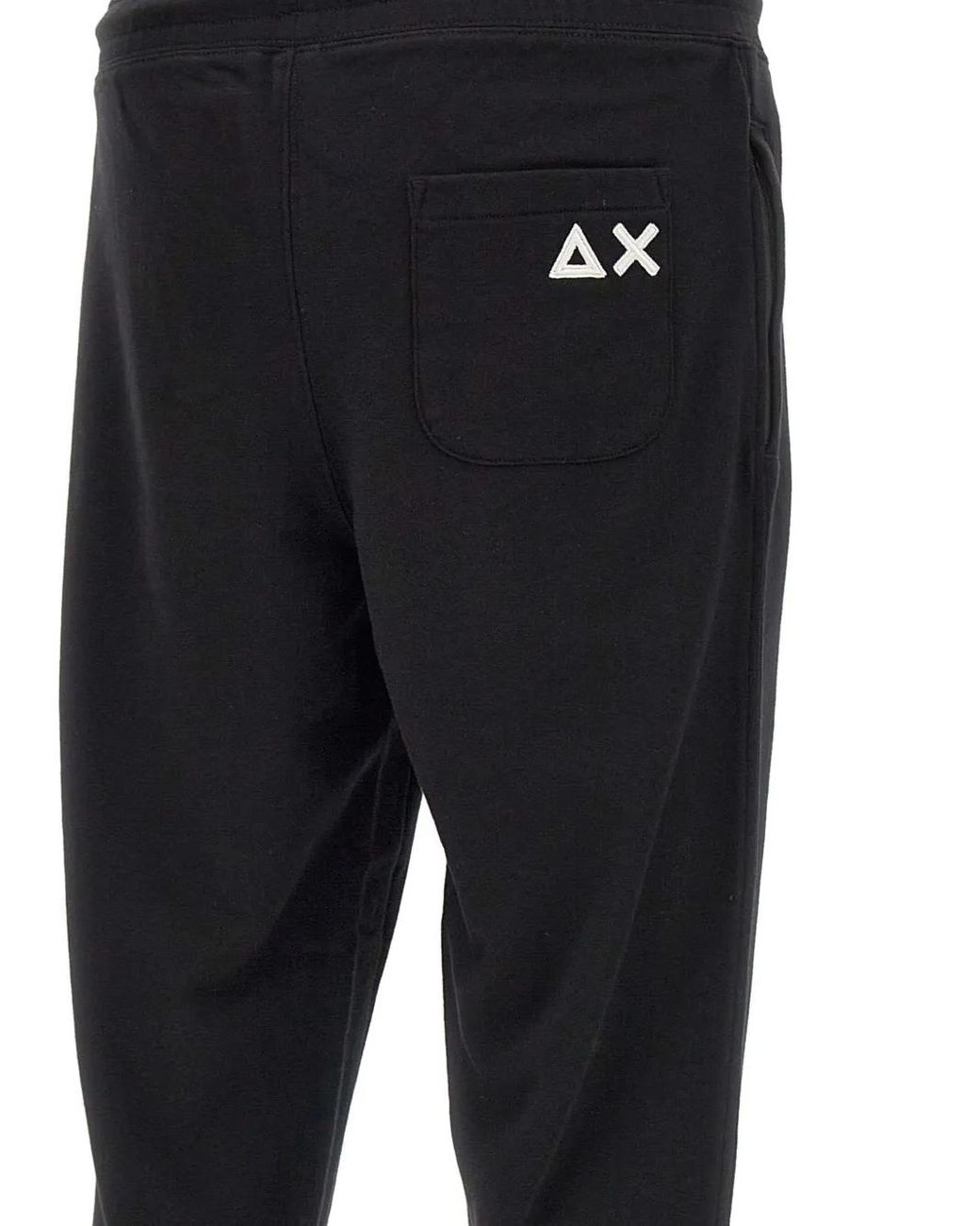 Sun 68 Blue Basic Elasticated-Waist Logo Track Pants for men