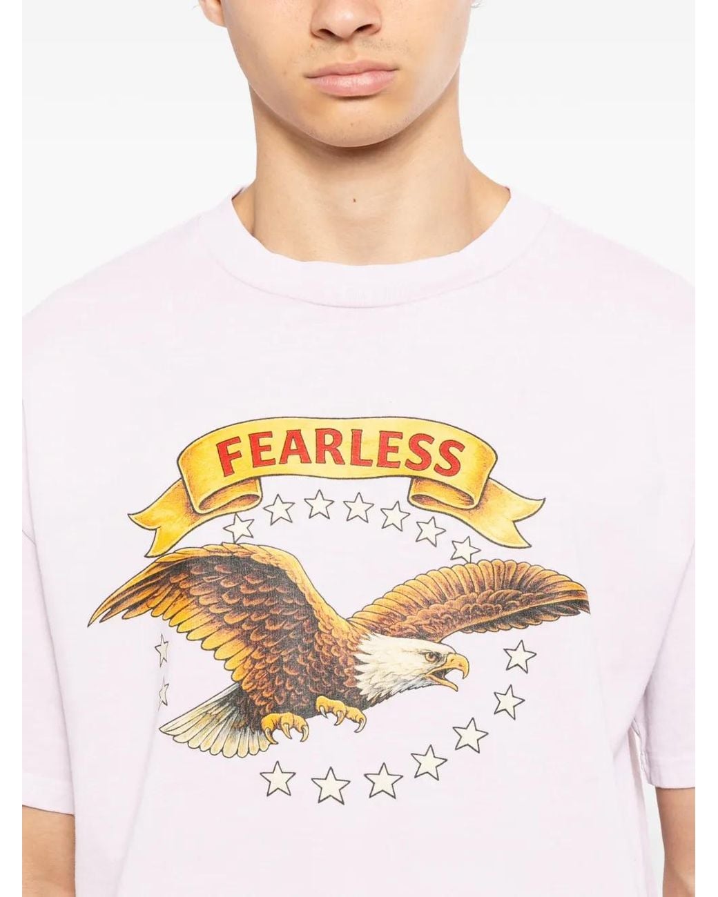 Melt White Eagle Print T-Shirt for men