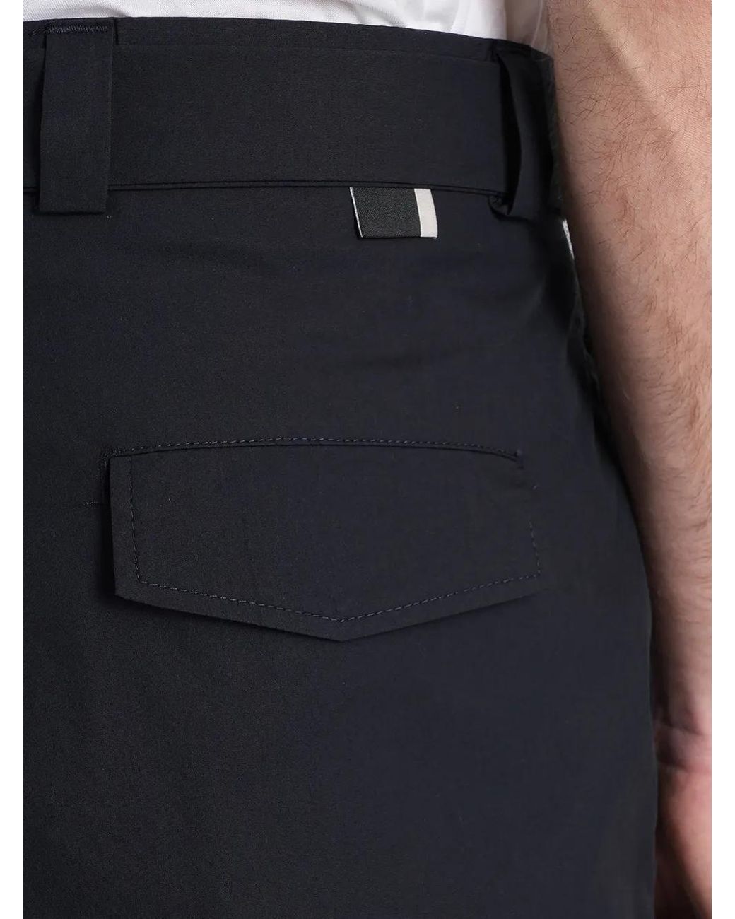 Low Brand Blue Virgil Belted Trousers for men
