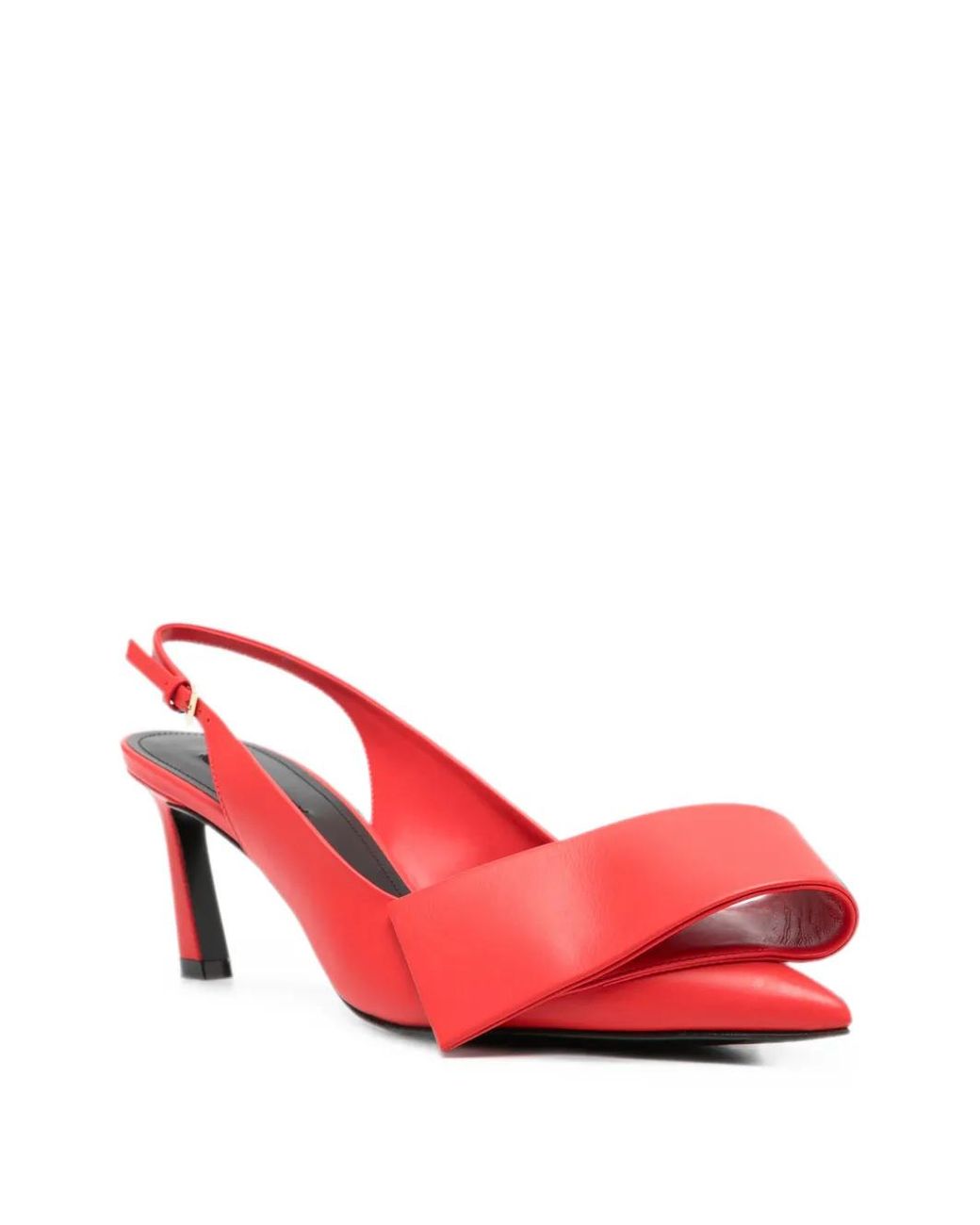 Givenchy Red Twisted Ribbon Slingbacks Pumps