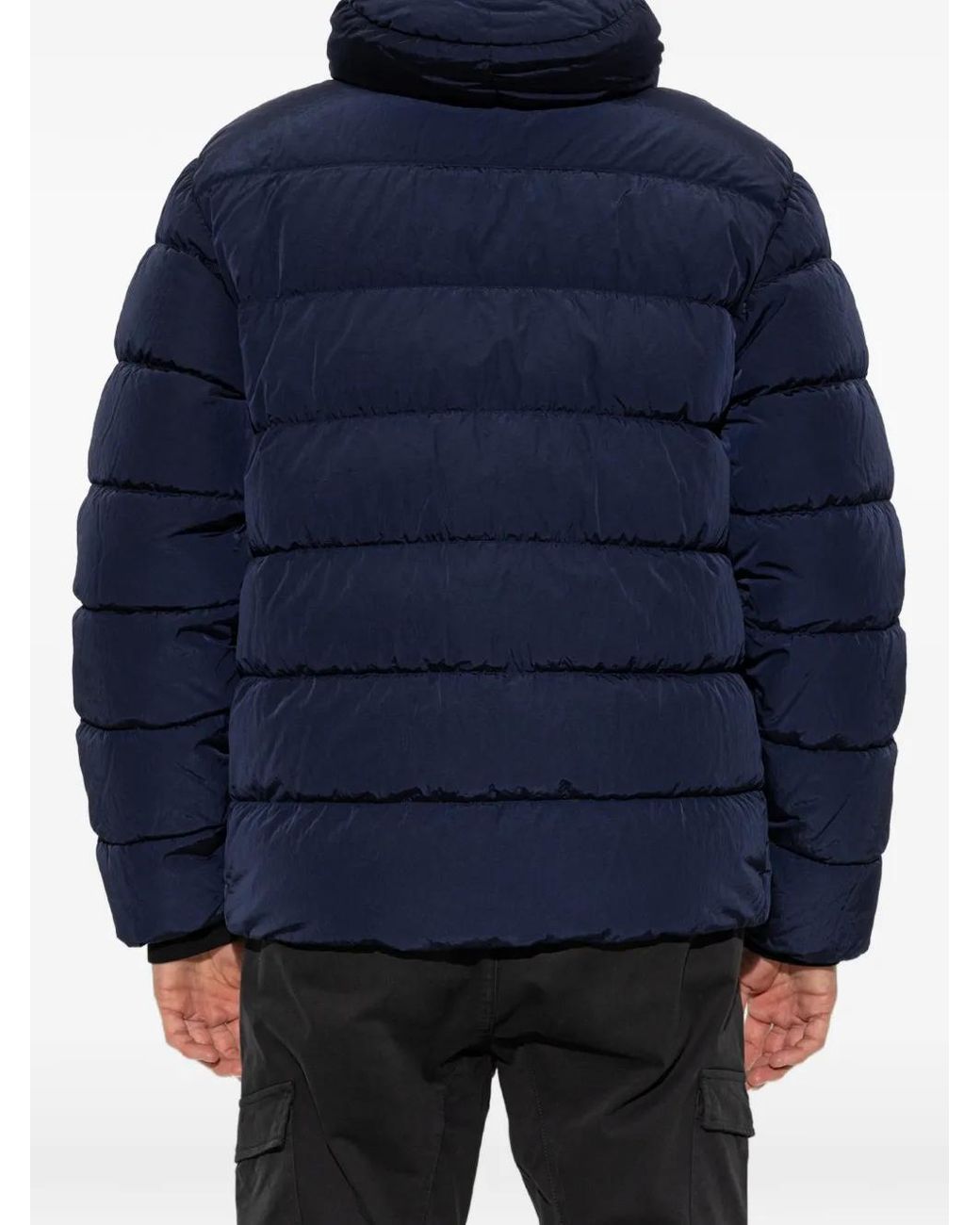 C P Company Blue Chrome-R Goggle Down Jacket for men