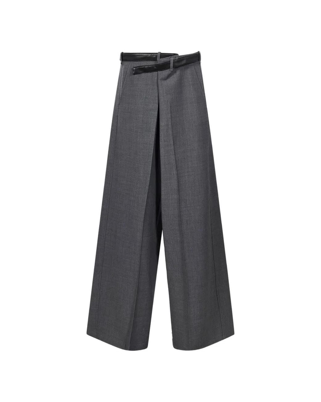 DARKPARK Gray Gaia Belted Palazzo Pants