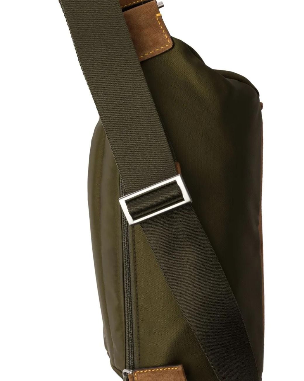 Prada Brown Small Canvas Utility Shoulder Bag for men