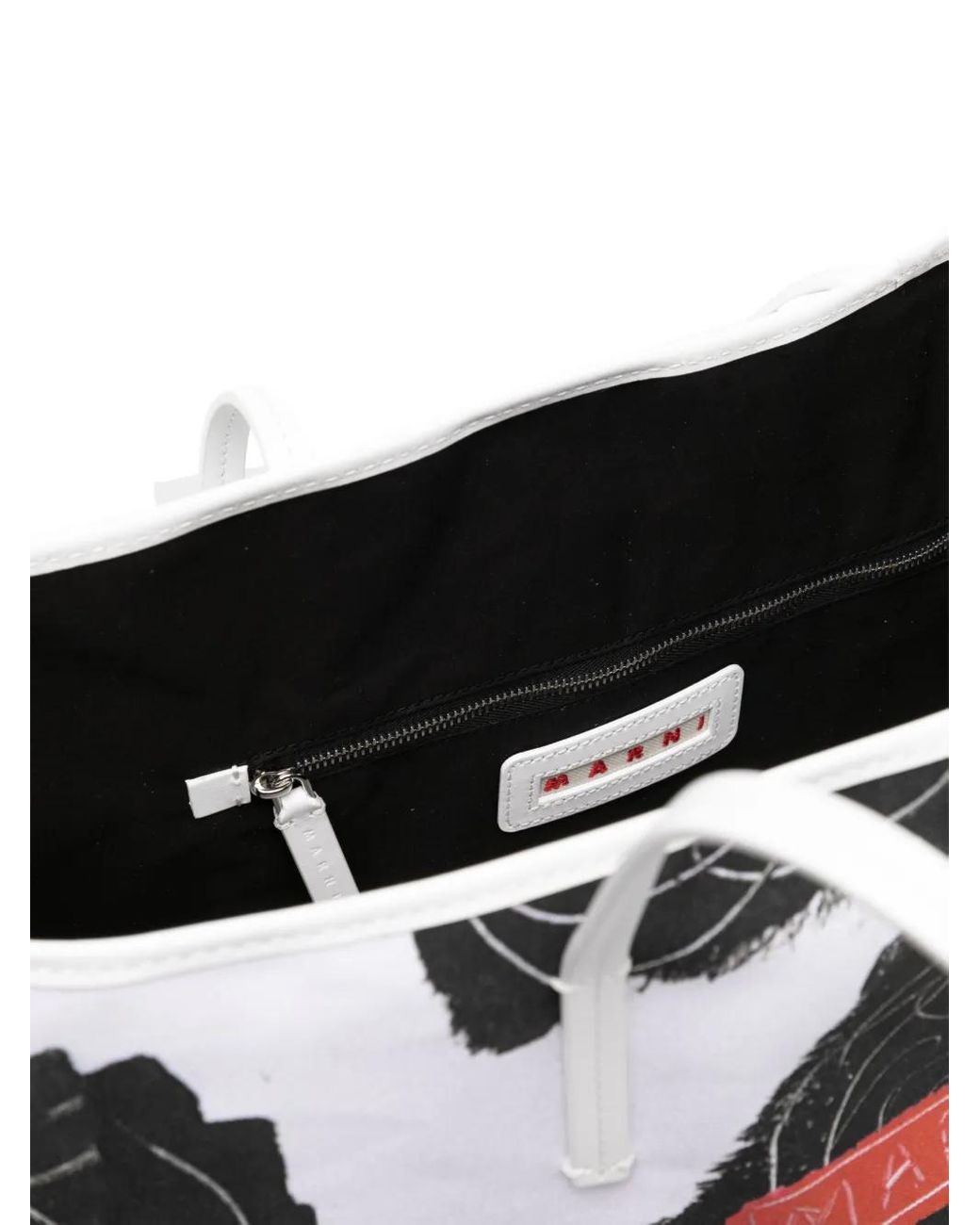 Marni Black Large Floral-Printed Tote Bag for men