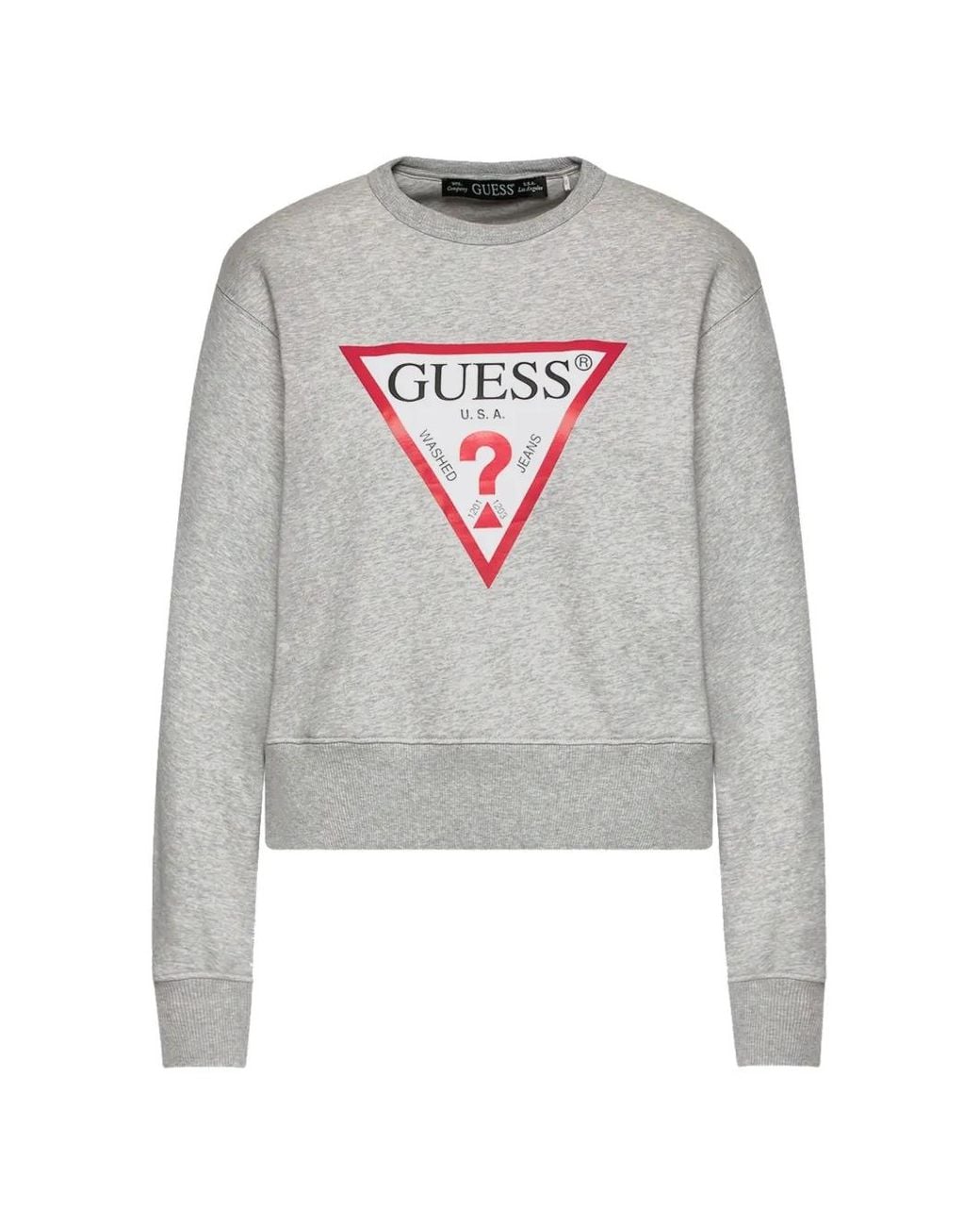 Guess Gray Original Graphic-Print Sweatshirt