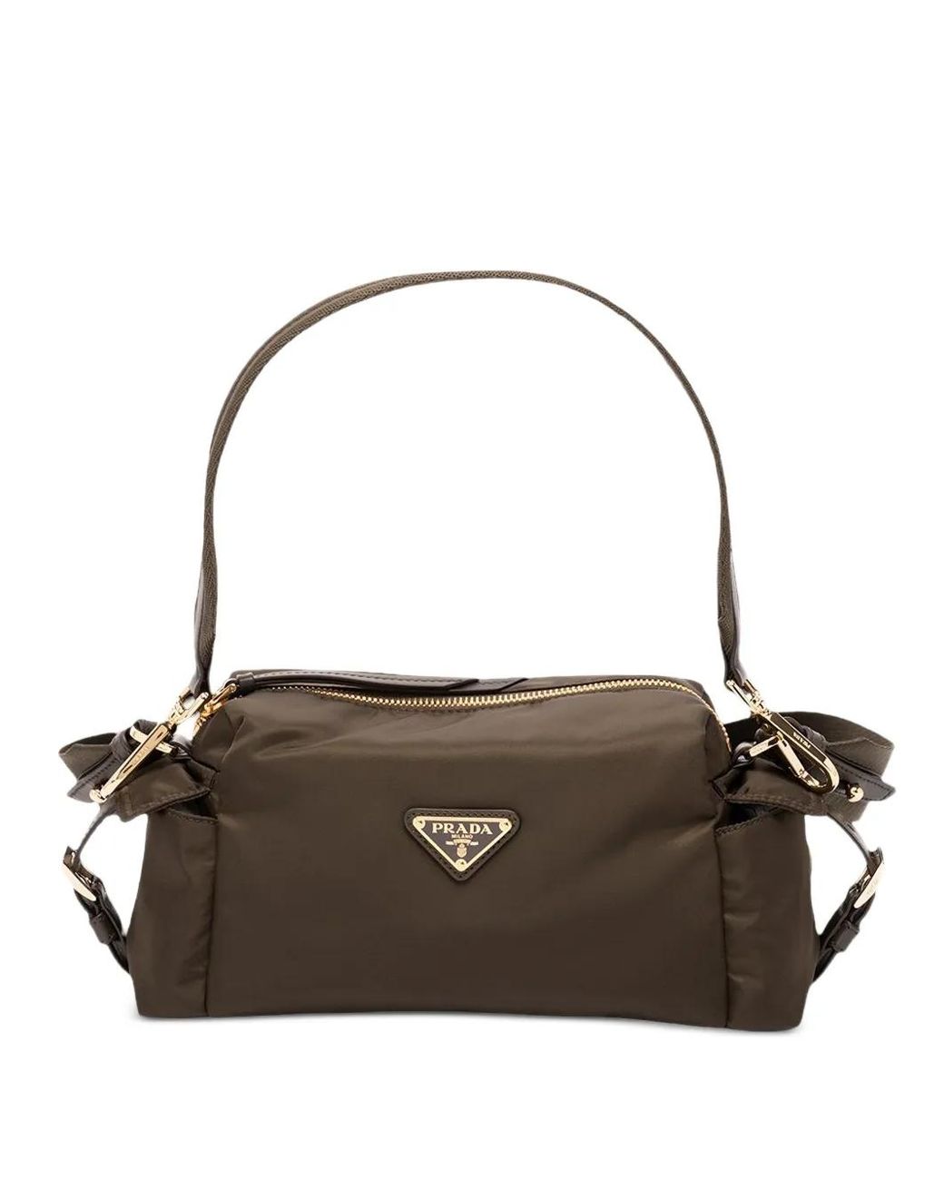 Prada Brown Explore Small Re-Nylon And Leather Shoulder Bag