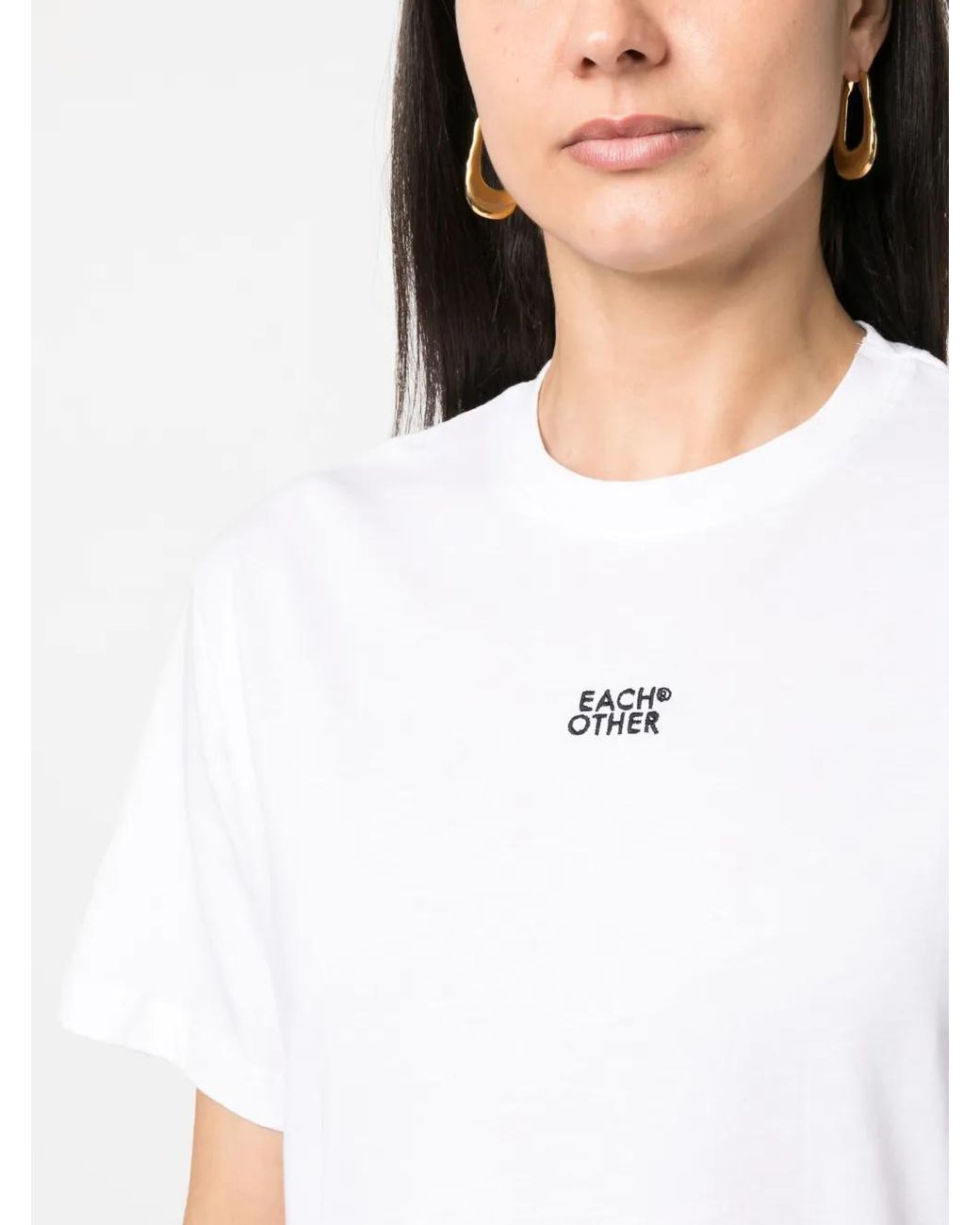 Each x Other White Logo-Print Cotton T-Shirt