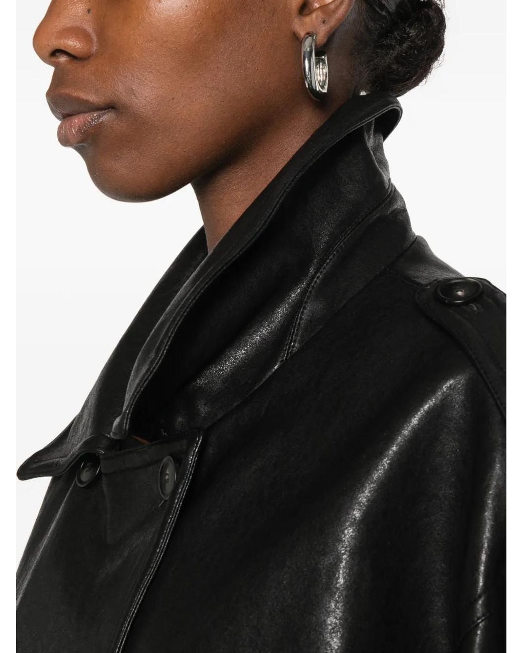 ELEH Black Belted Double-Breasted Jacket