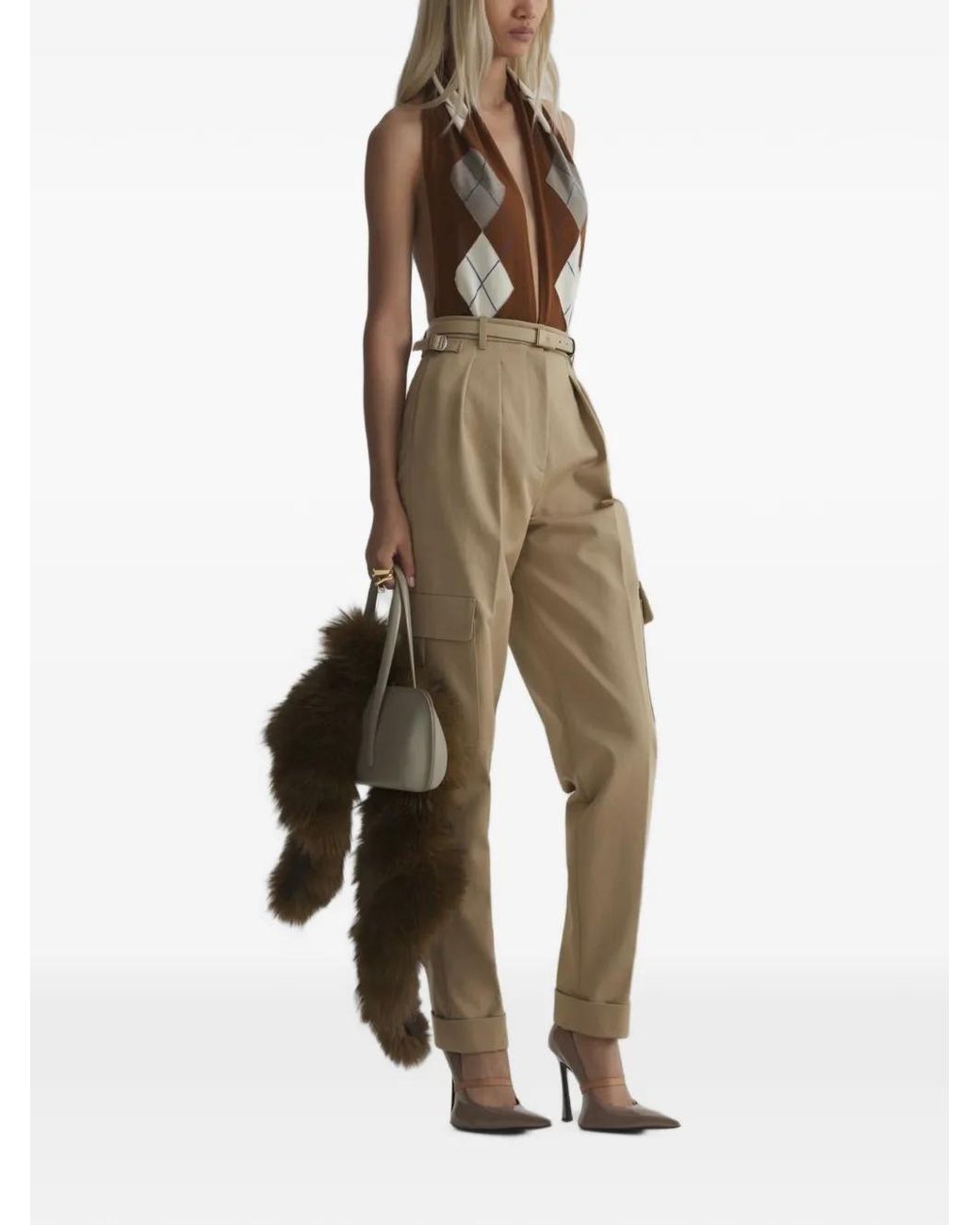 Mugler Natural Cargo Trousers