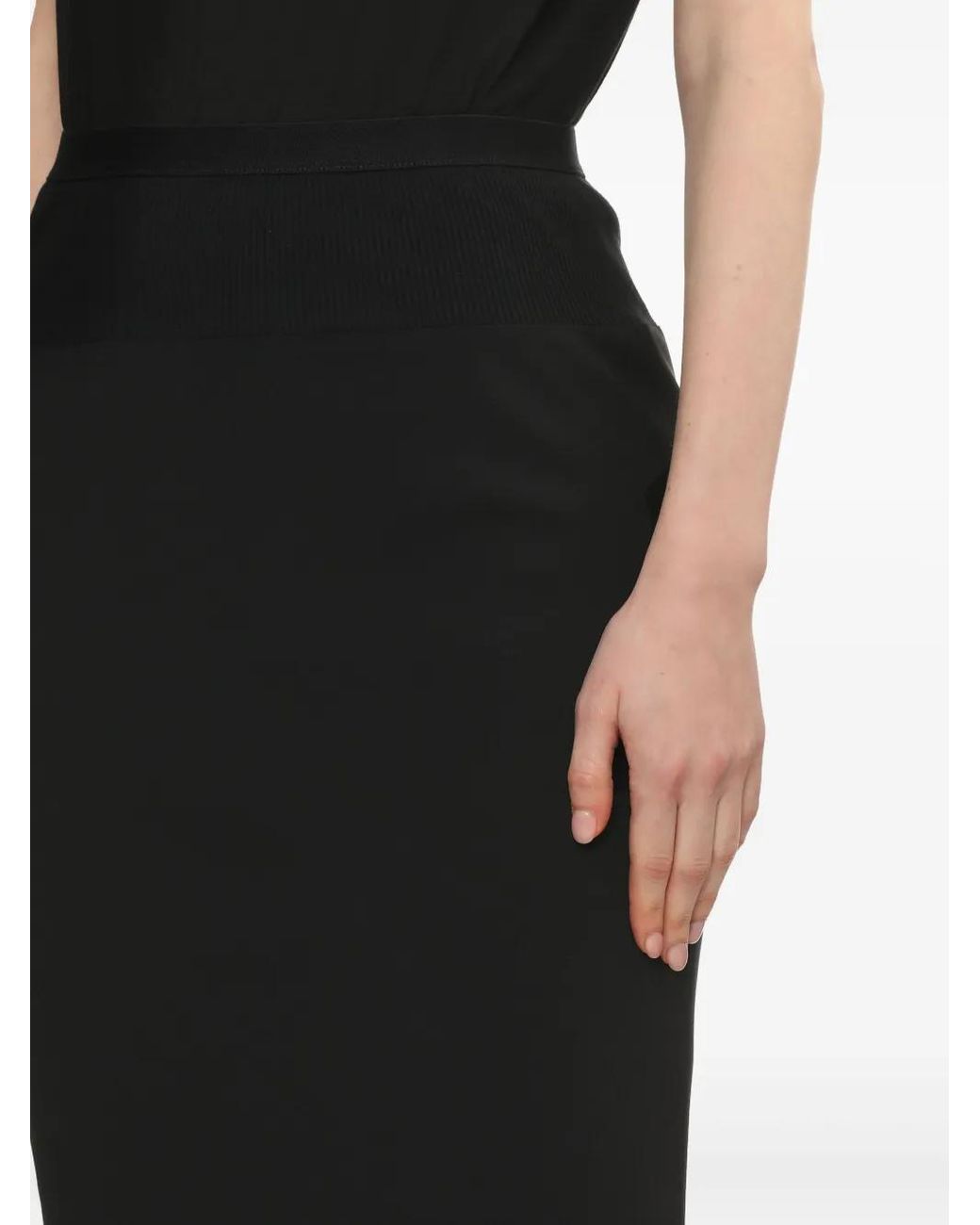 Rick Owens Black Flared-Hem Skirt