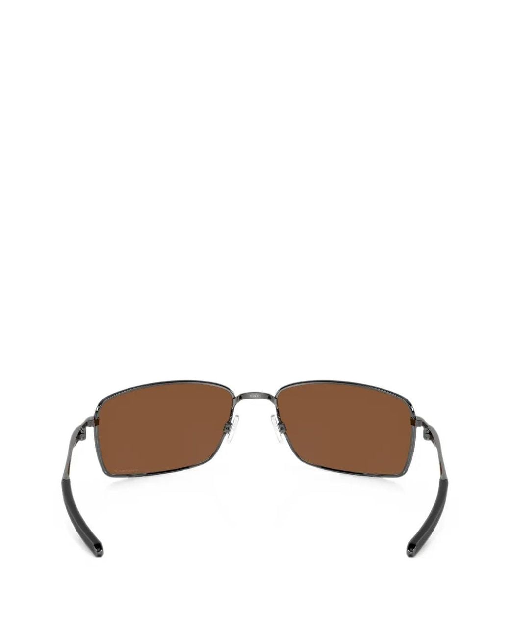 Oakley Gray Square Wire Rectangle-Frame Sunglasses for men