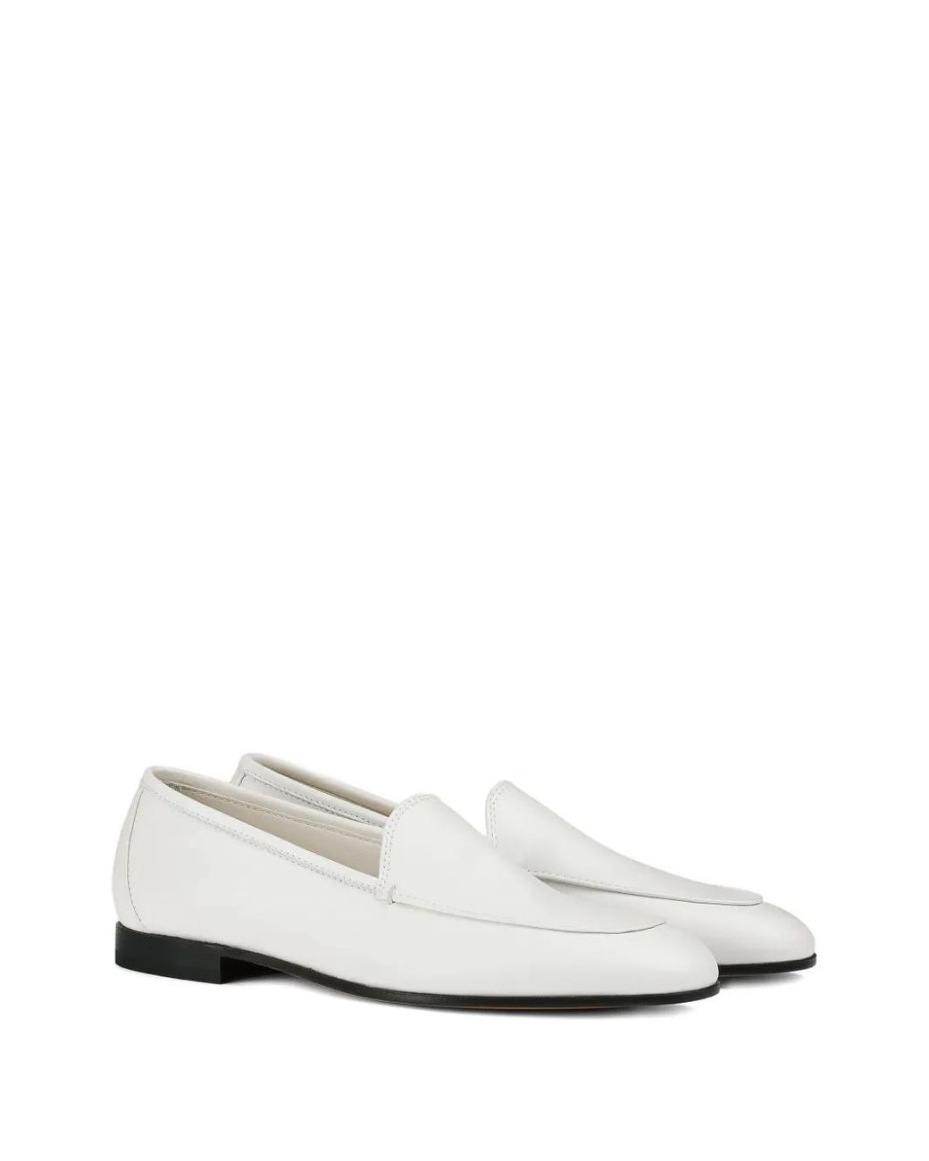 Doucal's White Leather Loafers