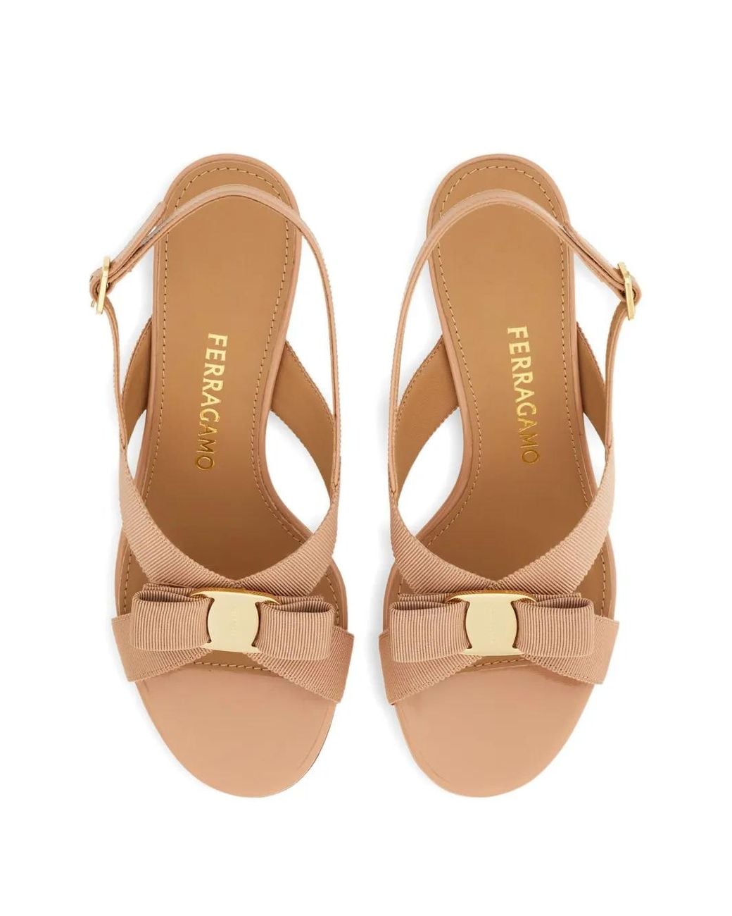 Sandali Vara Con Cinturino Posteriore 50Mm di Ferragamo in Brown