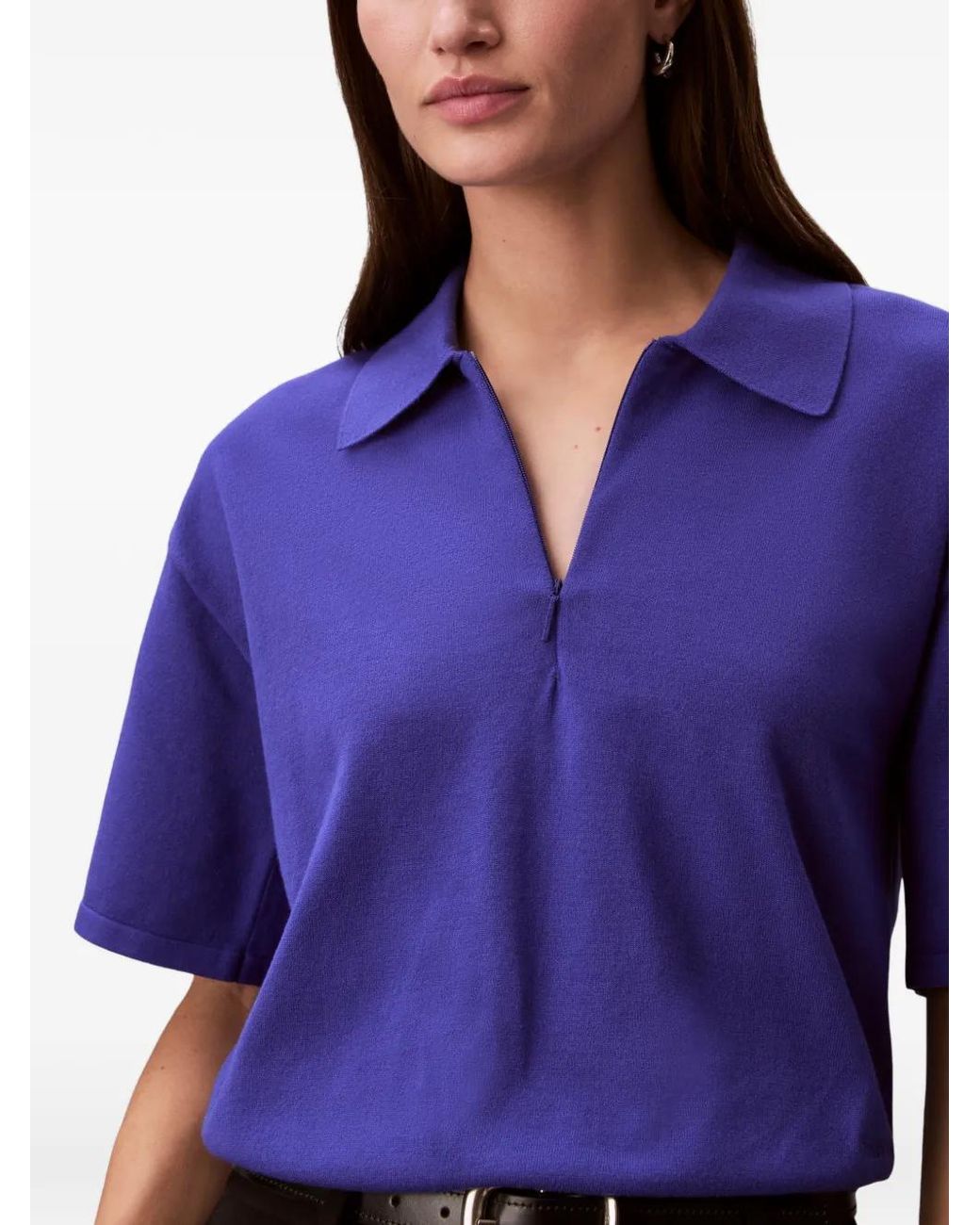 Calvin Klein Blue Zip-Up Jumper