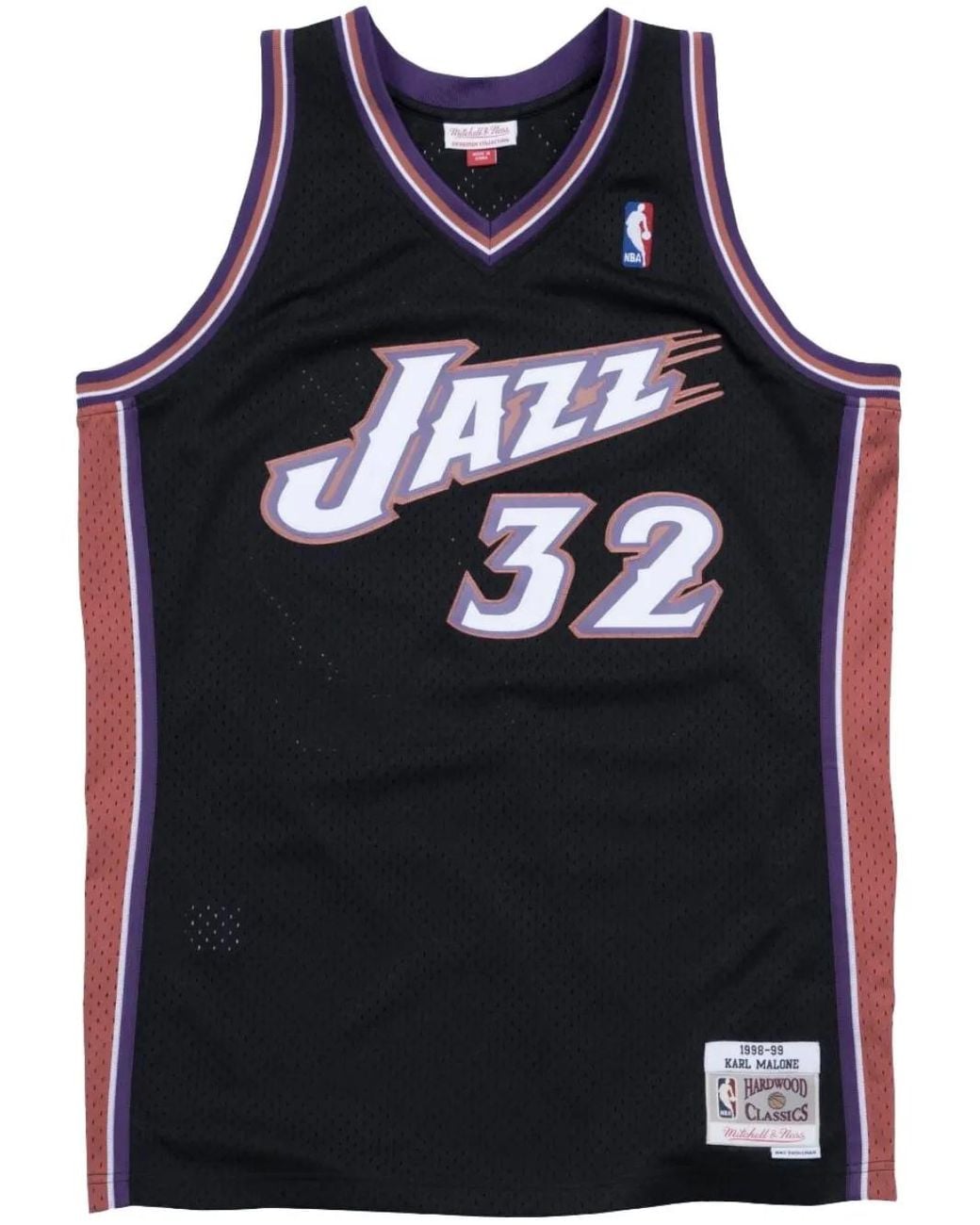 Mitchell & Ness Black "Nba Jazz 96-97 Karl Malone" Swingman Jersey Vest Top for men