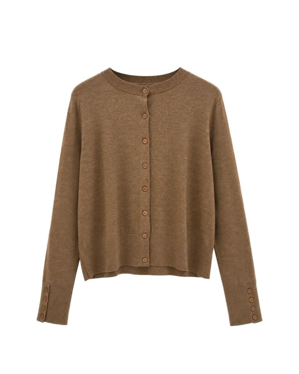 Yigal Azrouël Natural Essential Crew-Neck Cardigan