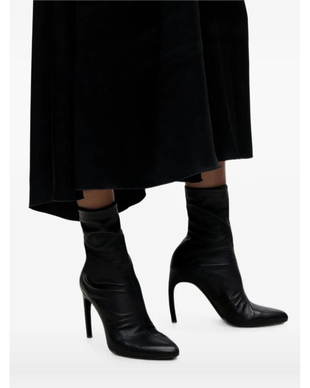 Victoria Beckham Black Harlow Stretch Ankle Boots
