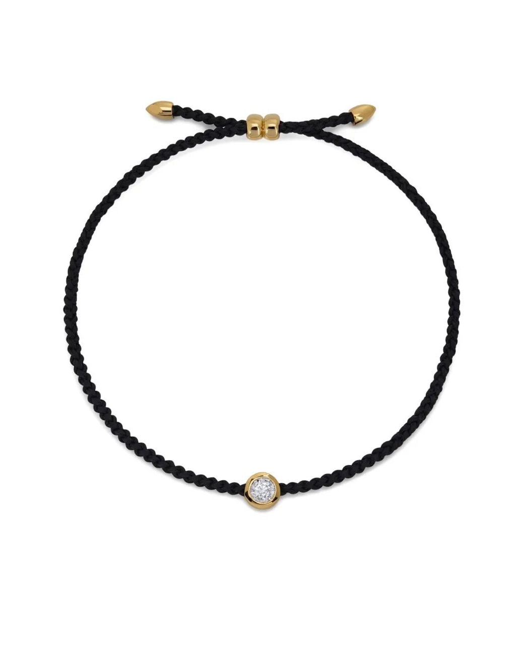 Monica Vinader Metallic Bead Solitaire Diamond Bracelet