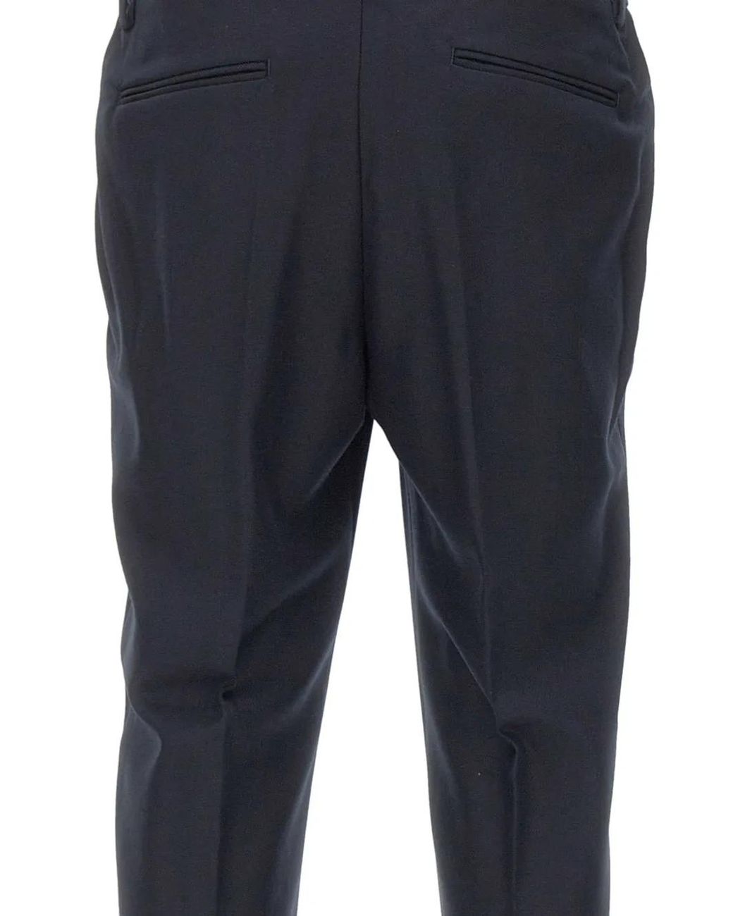 Devore Blue Pleated-Detail Trousers for men