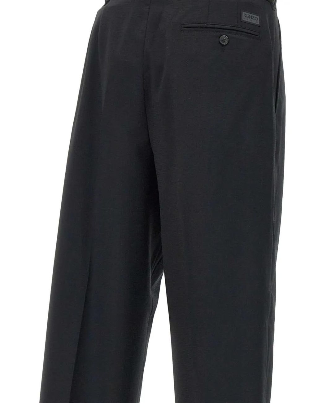 KENZO Blue Pleated Tailored Trousers for men
