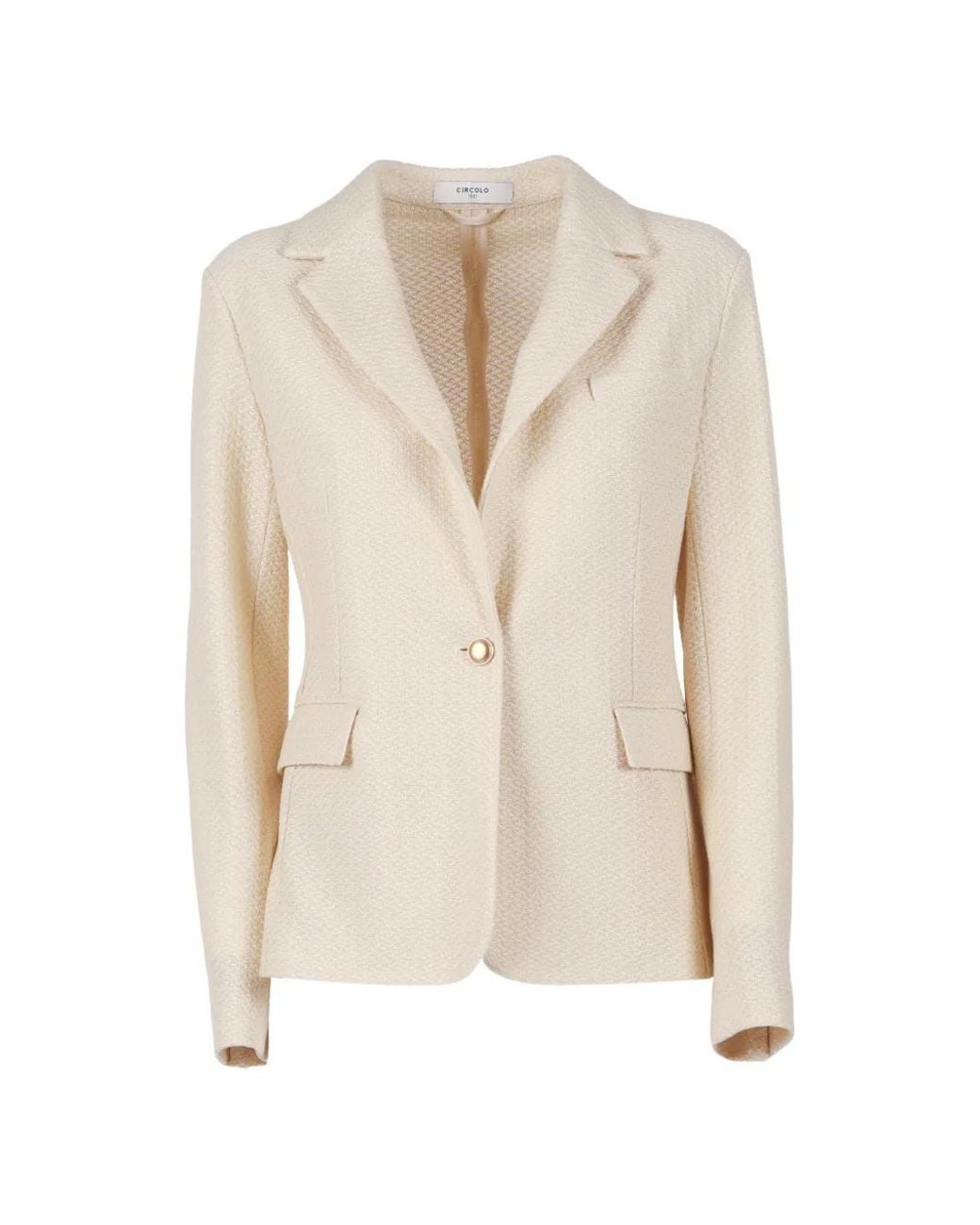 Blazer De Algodón De Corte Slim Circolo 1901 de color White