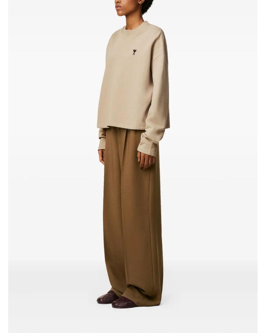 AMI Natural Crew Neck Sweatshirt