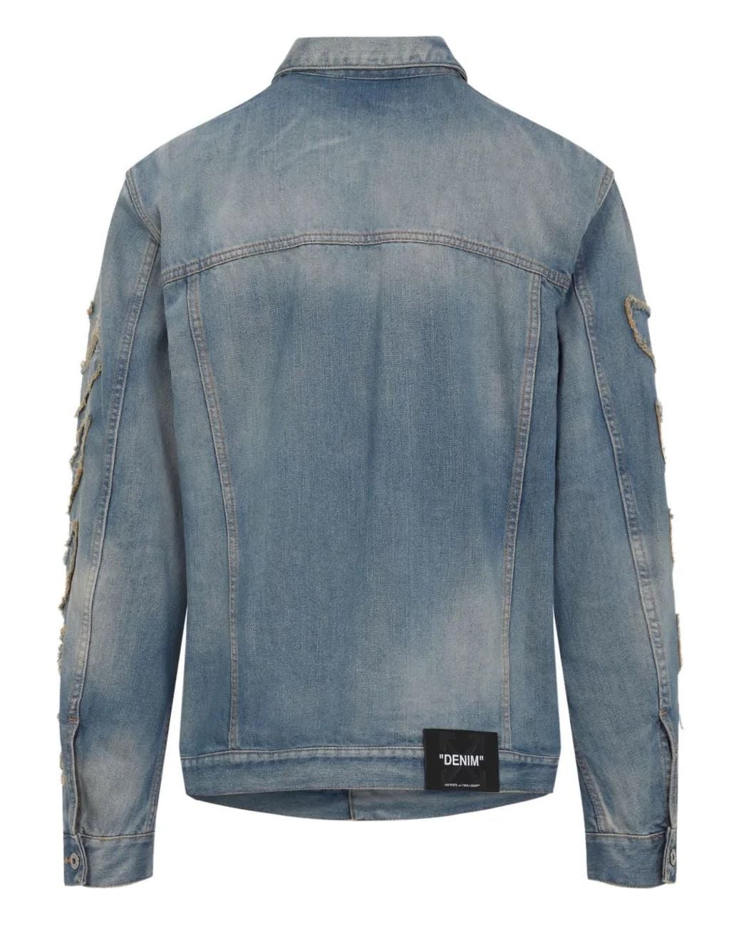 Off-White c/o Virgil Abloh Blue "Diag Raw Patch" Jacket for men